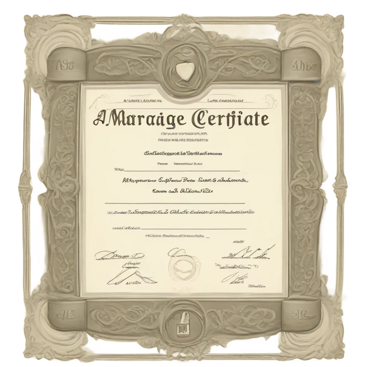 marriage certificate emoji