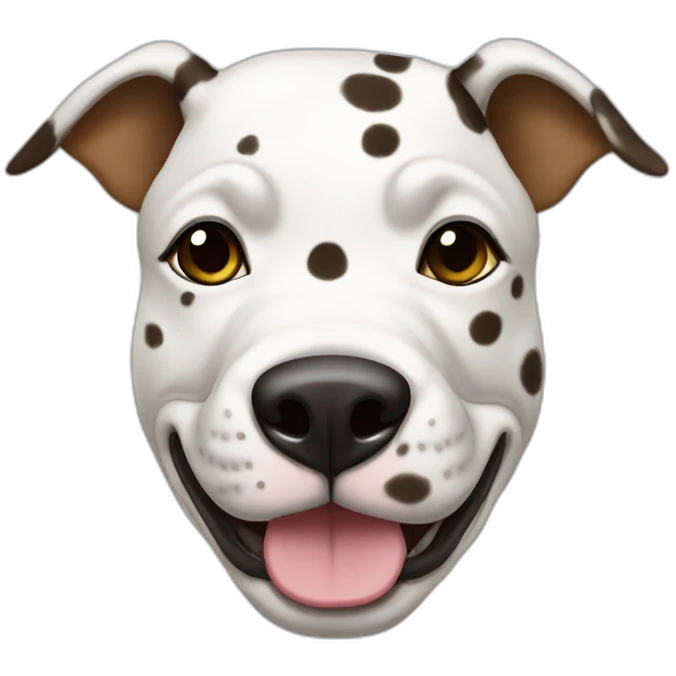 White and spotted bitbull emoji
