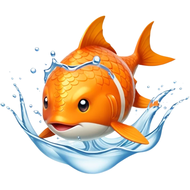 Magikarp Pokémon splashing emoji