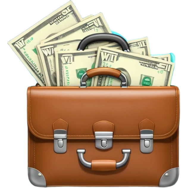 open wifi money filled briefcase emoji