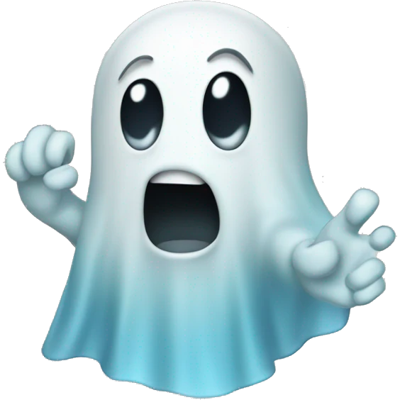 Create a ghost with the thumb down effect a the image is from a cartoon from the 80s emoji