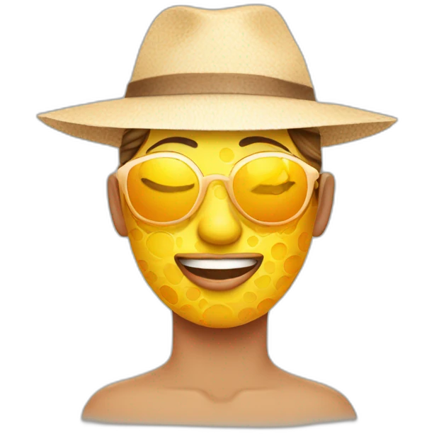 applying sun screen on the face emoji