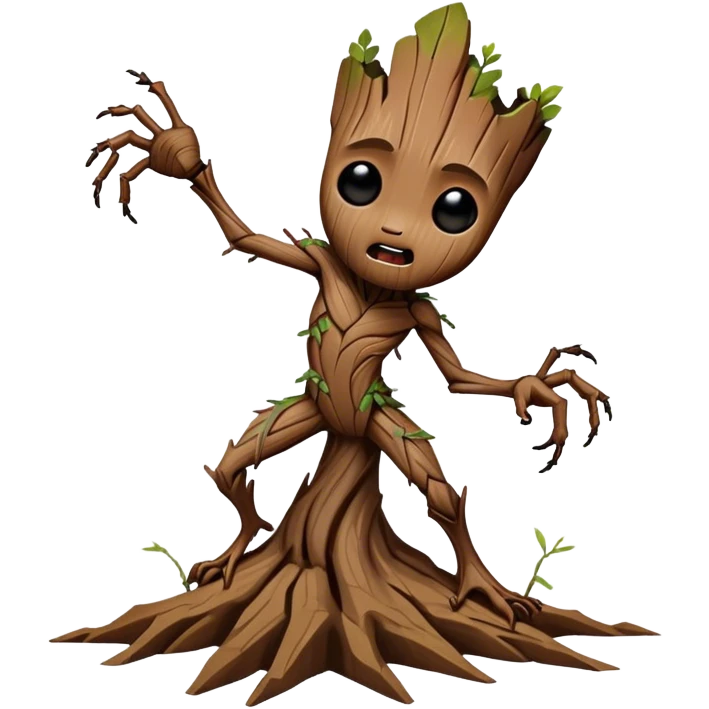 Groot killing an ant emoji