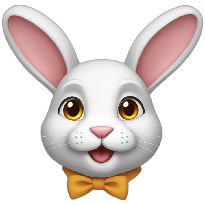 A rabbit who shows he's famous emoji