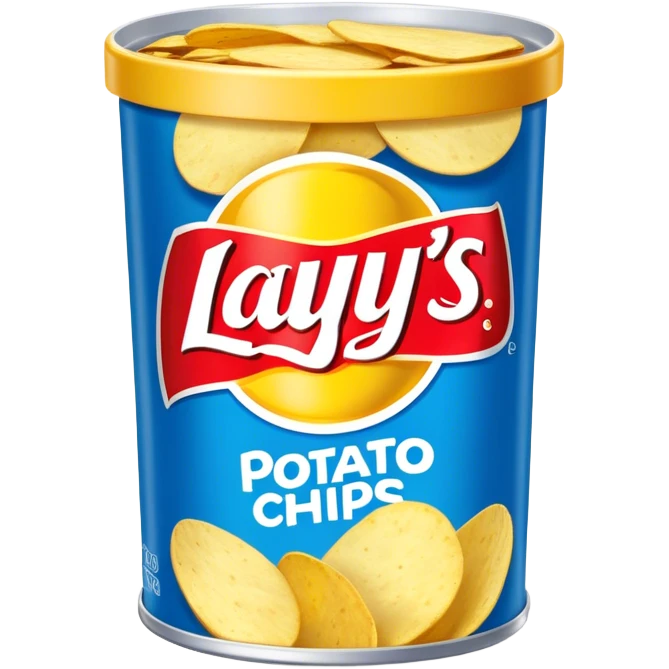 Lay's potato chips tube can emoji