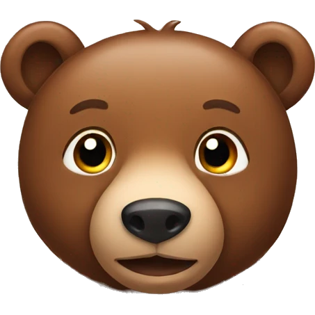 Cute brown bear emoji