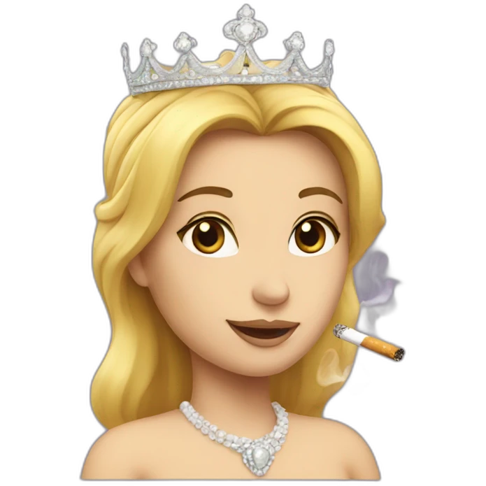 princesse qui fume une cigarette emoji