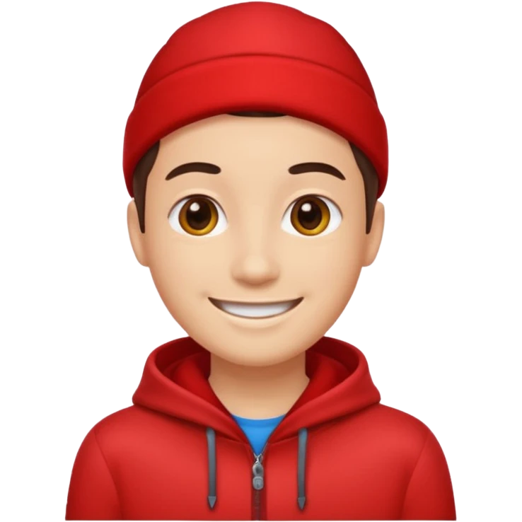 Containted anger it's the smile but red emoji