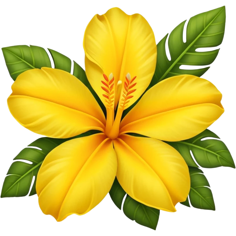 tropical flower yellow emoji