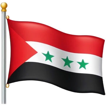 Syria flag but red white and black not the new green one emoji