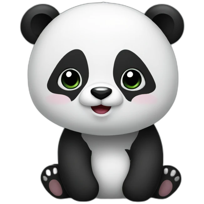 Panda as a character with different emotion emoji