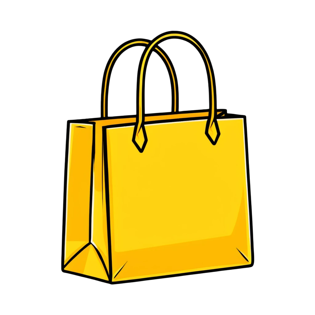 Gold shopping bag emoji