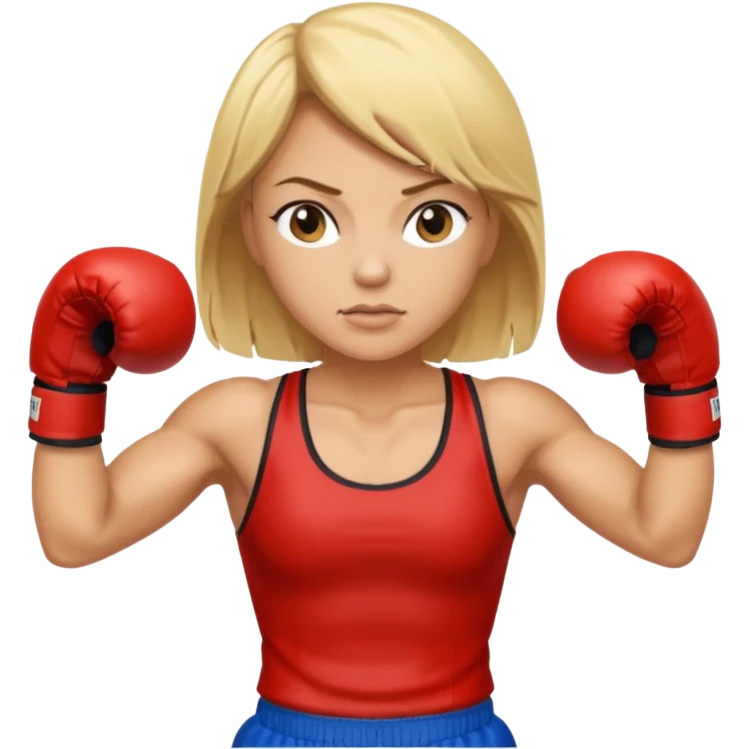 blonde famale boxer emoji