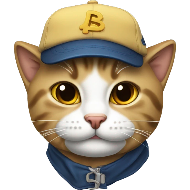 Gato con gorra de barrio emoji