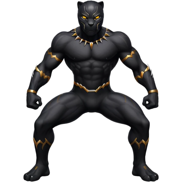 Black panther aggressive emoji