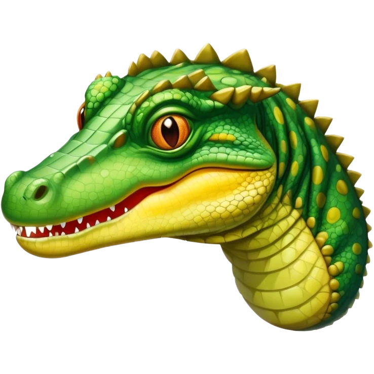 crocodile with chamaleo emoji