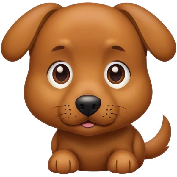 Brown dog emoji