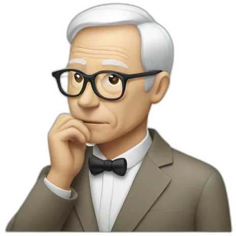 Dieter Rams thinking emoji