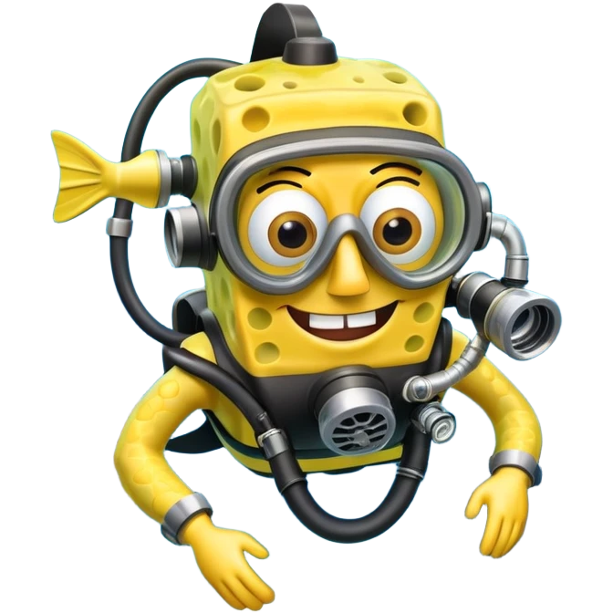 SpongeBob scuba diving emoji