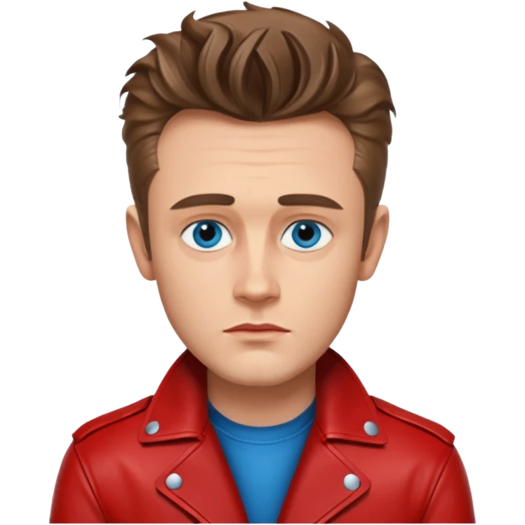 James Dean with blue eyes red jacket emoji