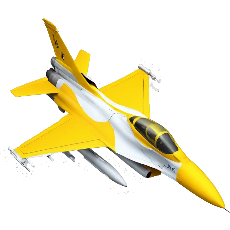 yellow f16 jet cute emoji