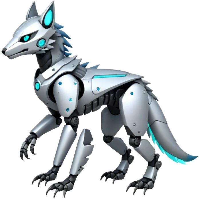 Modern Futuristic Vernid-Sergal-Trico-Protogen-Robot-species by LiLaiRa full body emoji