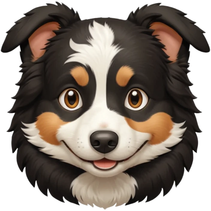 smille black bordercollie emoji