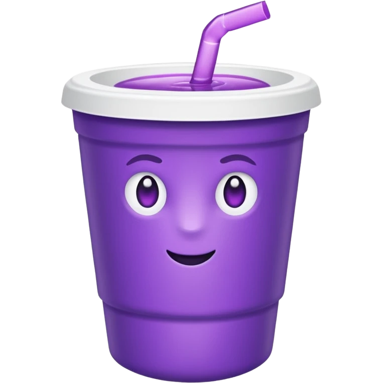 ios styrofoam cup.  purple liquid inside (no straw) (no face) emoji