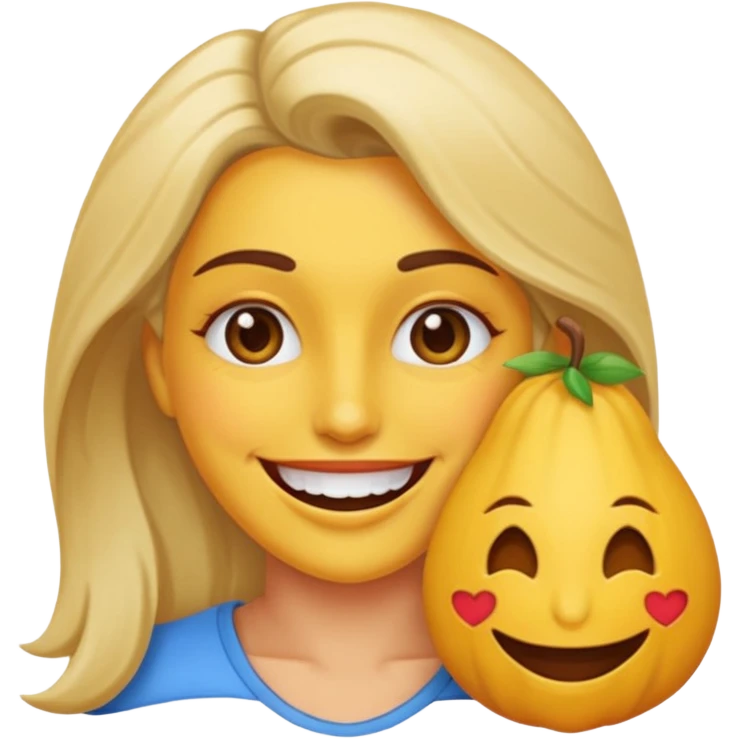 Un emoji coqueta mordiéndose el dedo emoji