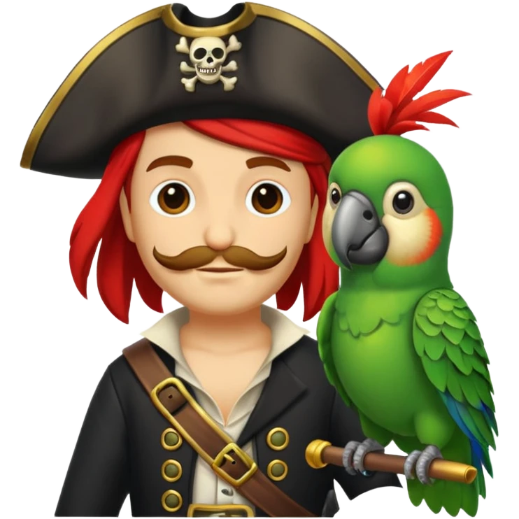pirate and parrot emoji