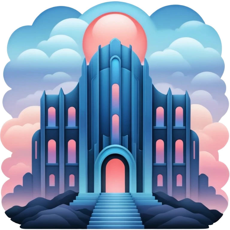 Ghostly Pastel Black Blue Reddish Spectral Gloomy Dusky Dystopian Apocalyptic Aesthetic Scenery Deco emoji