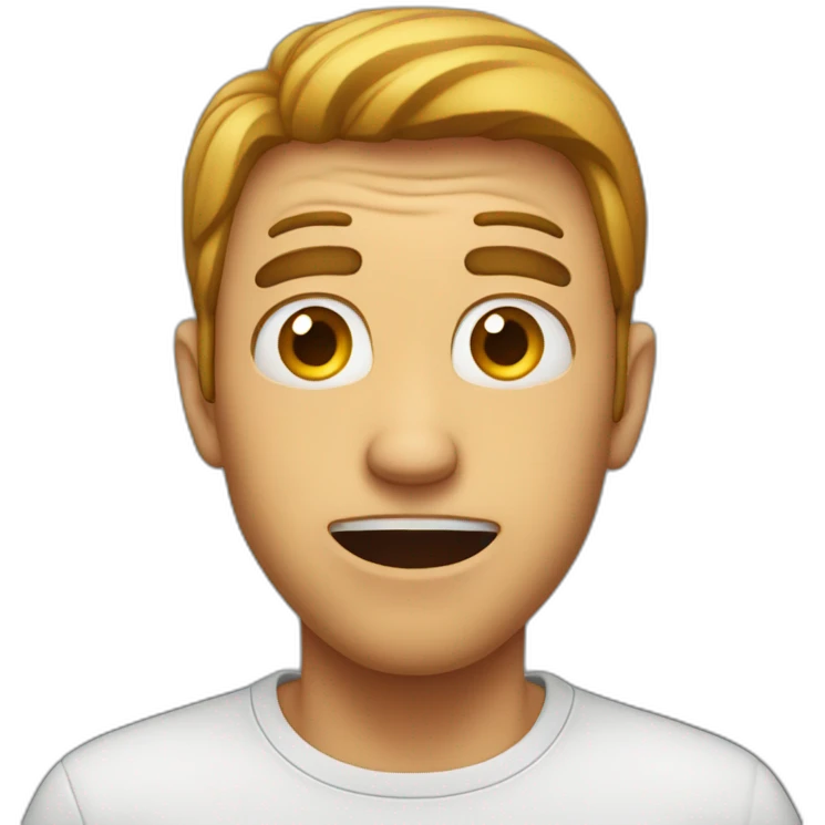 man suprised and heart appearing in his eyes emoji