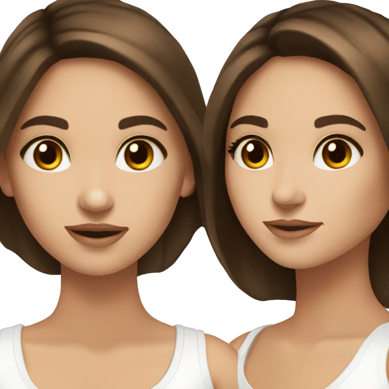 skin care girl brunette brown eyes pale  emoji