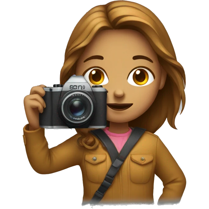 Girl with camera emoji