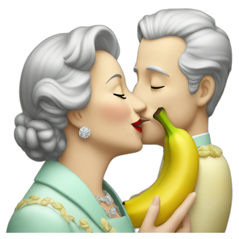 Elisabeth II Kiss a banana emoji