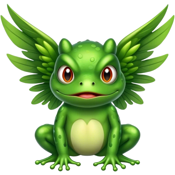 Angry frog with wimgs emoji