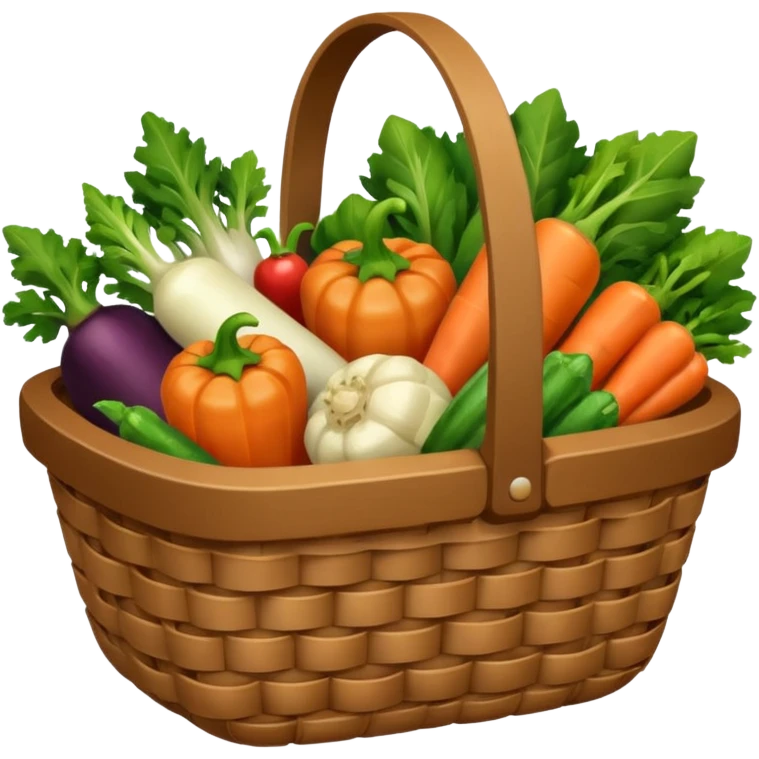 vegetables basket holder emoji