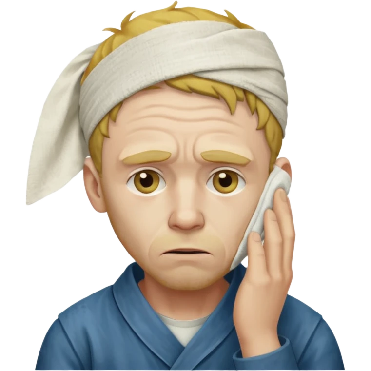 van gogh holding his ear emoji