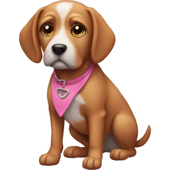 dog pink emoji