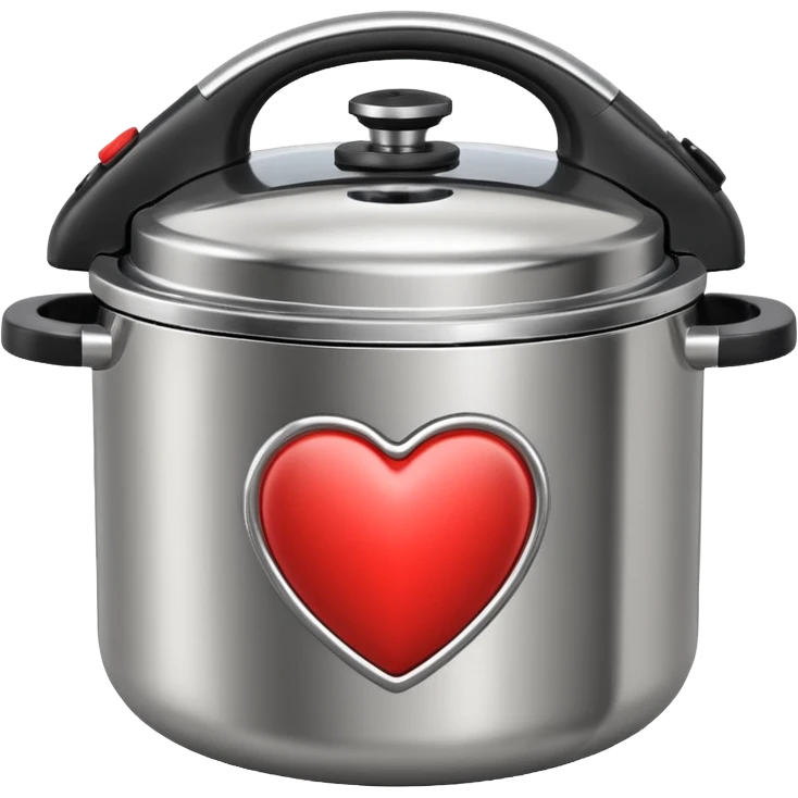 combine heart and pressure cooker emoji