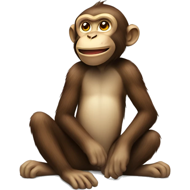 sitting smiling monkey emoji