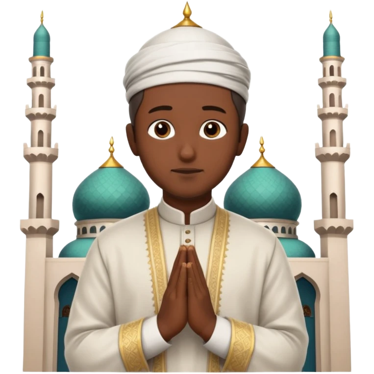 RAMADAN DAILY ROUTINE FOR A GUY PAYING IN A MOSQUE emoji