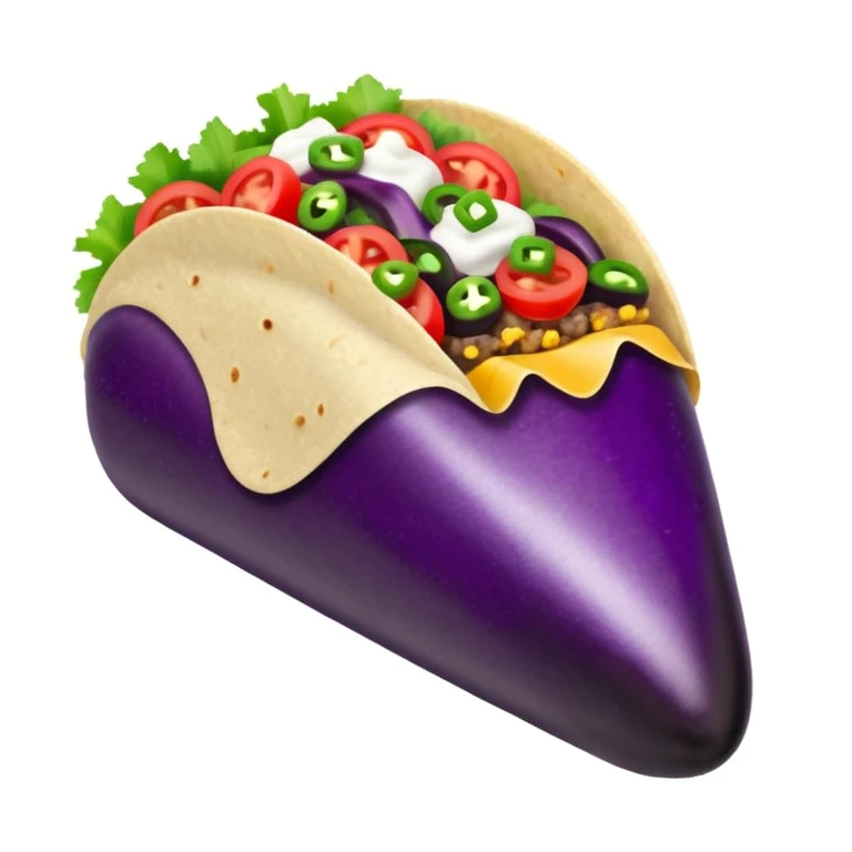 aubergine In taco emoji