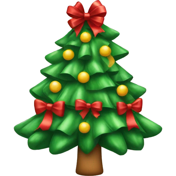 Christmas tree with bows  emoji
