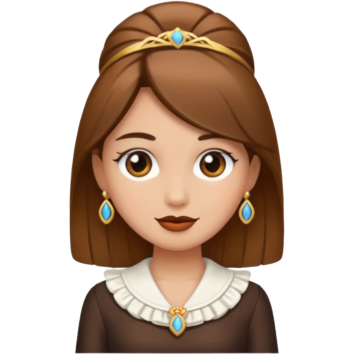 very fancy girl brown emoji