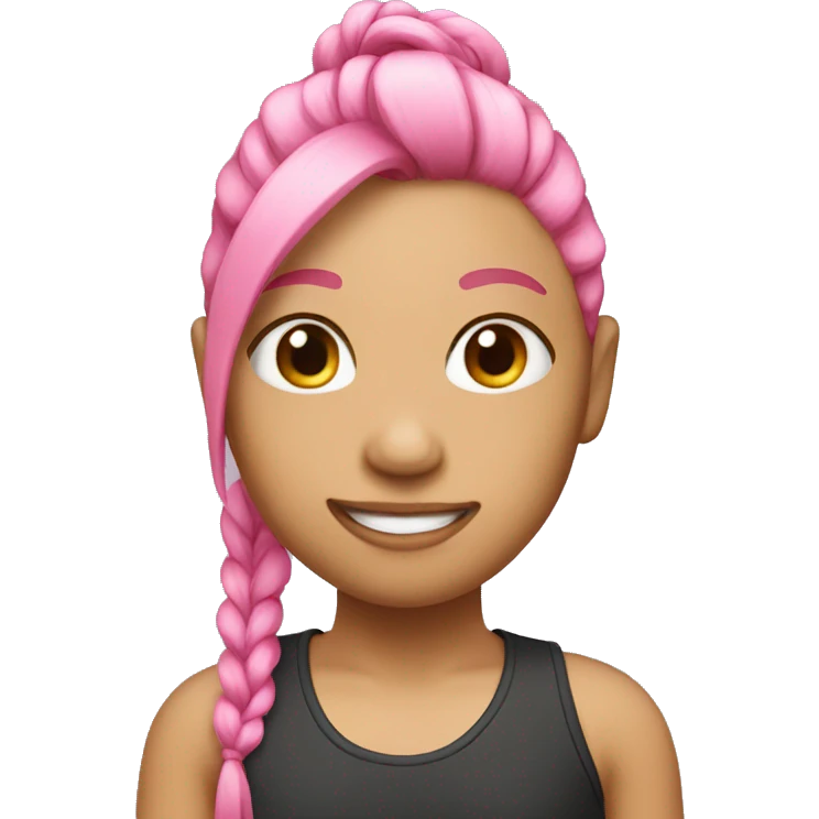 Add pink ponytail emoji