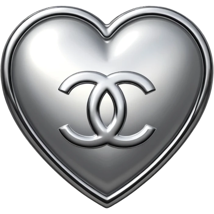 Chanel sport logo chrome glossy heart emoji
