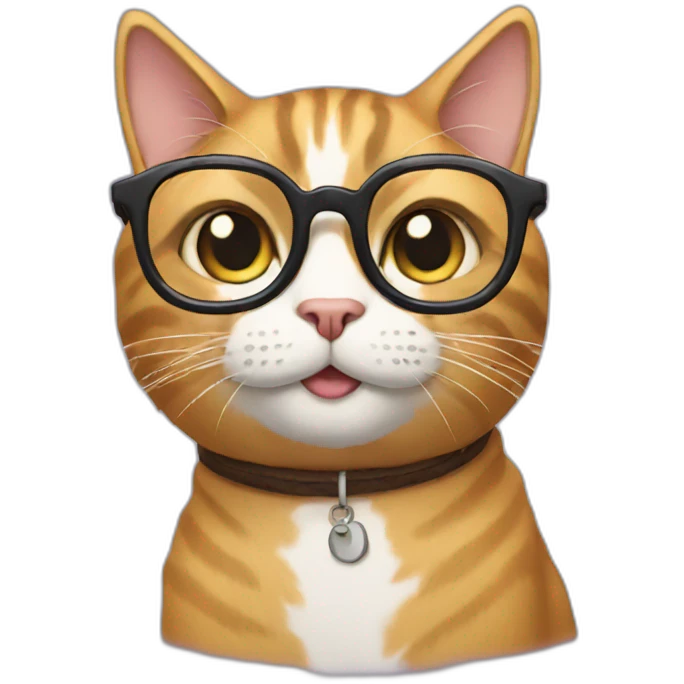 Cat with glasses emoji