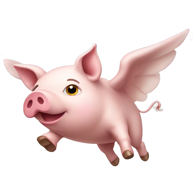 Flying pig emoji