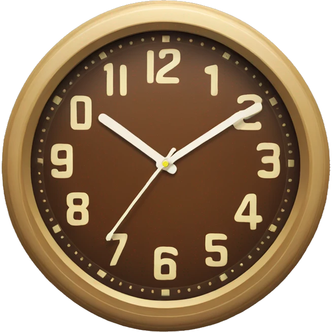 brown retro wall clock emoji